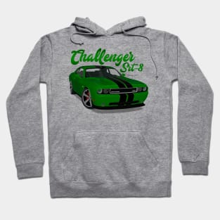 Challenger Srt-8 Green Stripe Front Hoodie